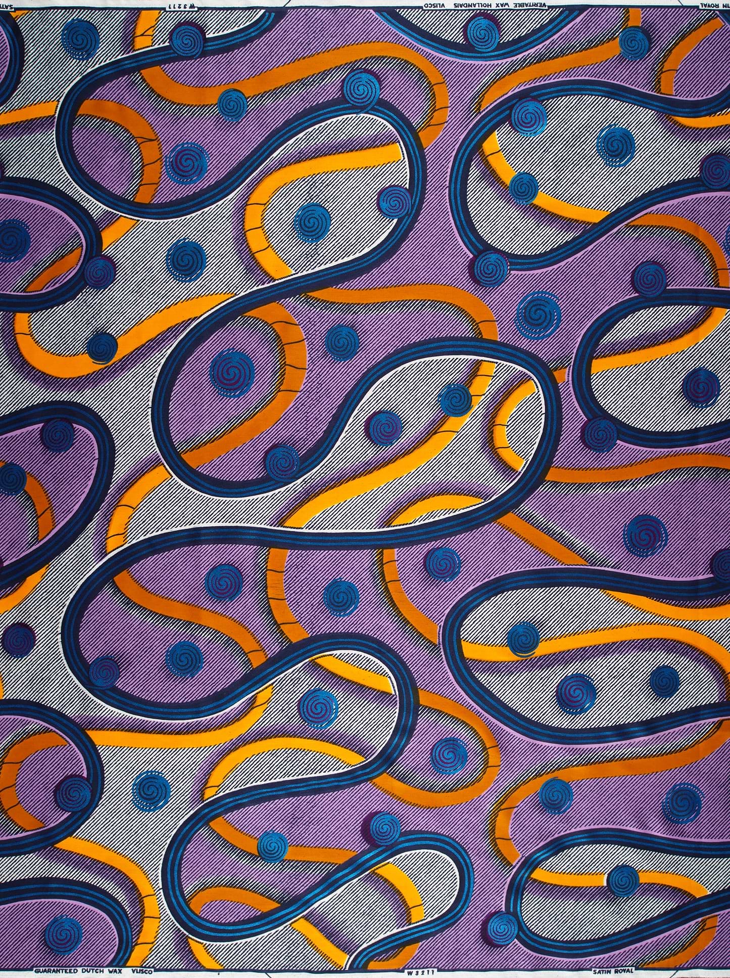 Vibrant purple orange navy blue satin royal vlw3211.007