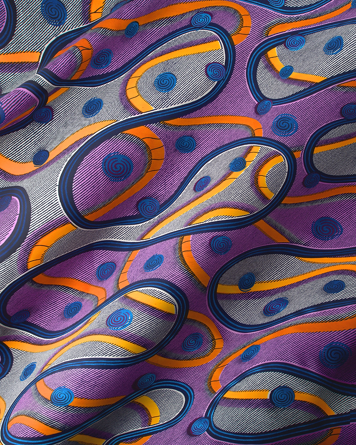 Vibrant purple silk scarf intricate satin royal vlw3211.007