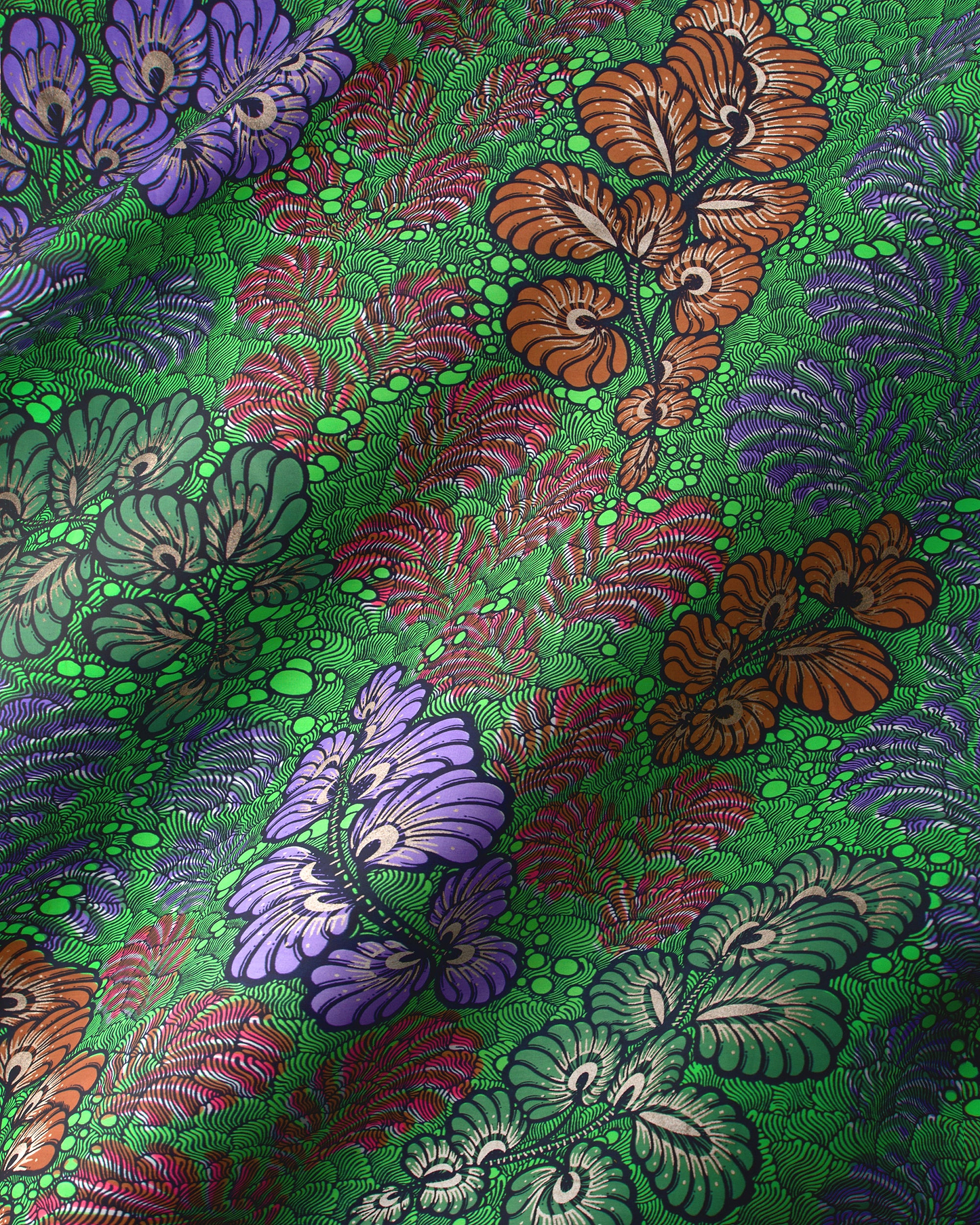 Vibrant green fabric adorned intricate satin royal vlw3532.004