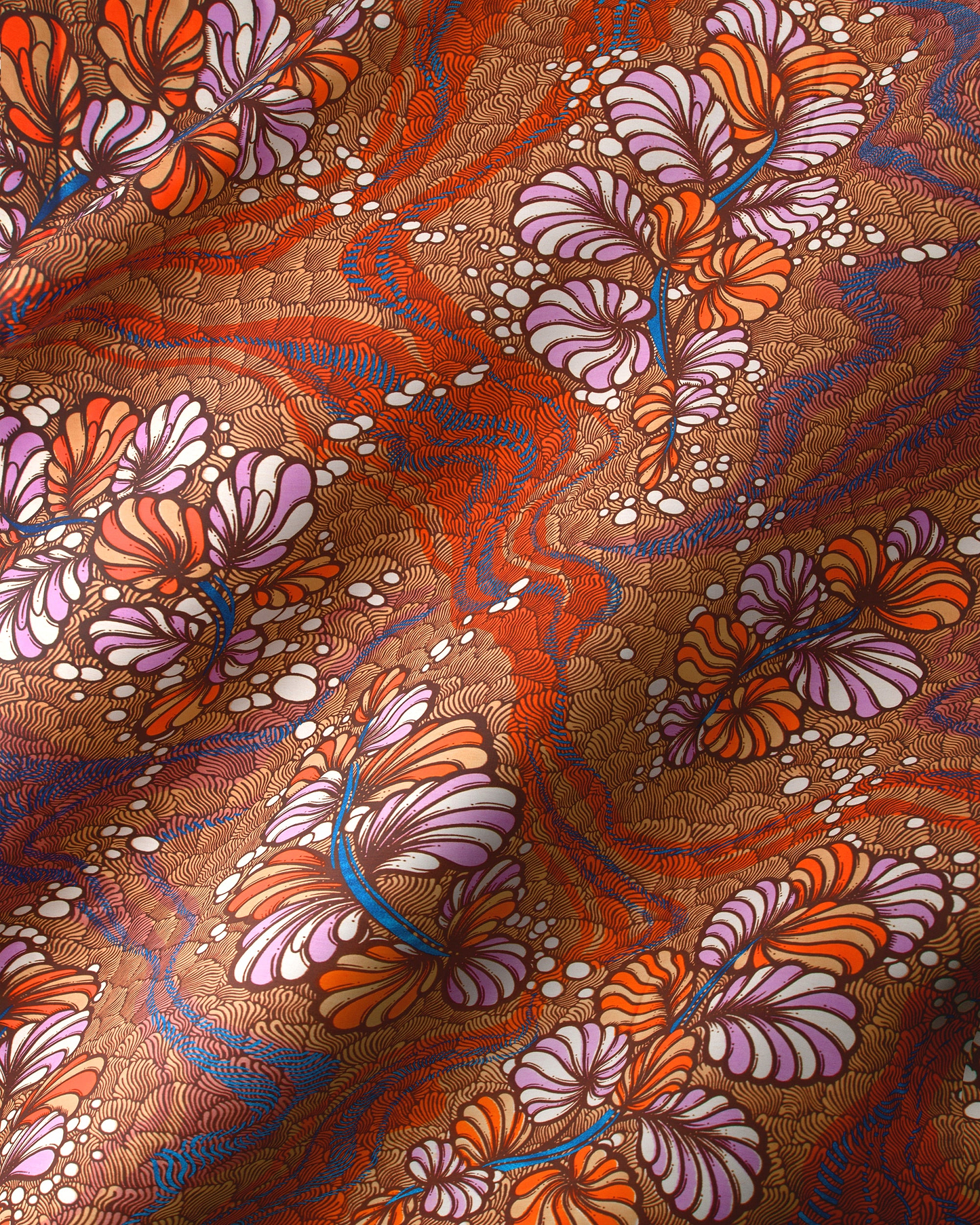 Richly textured fabric vibrant pattern satin royal vlw3532.006