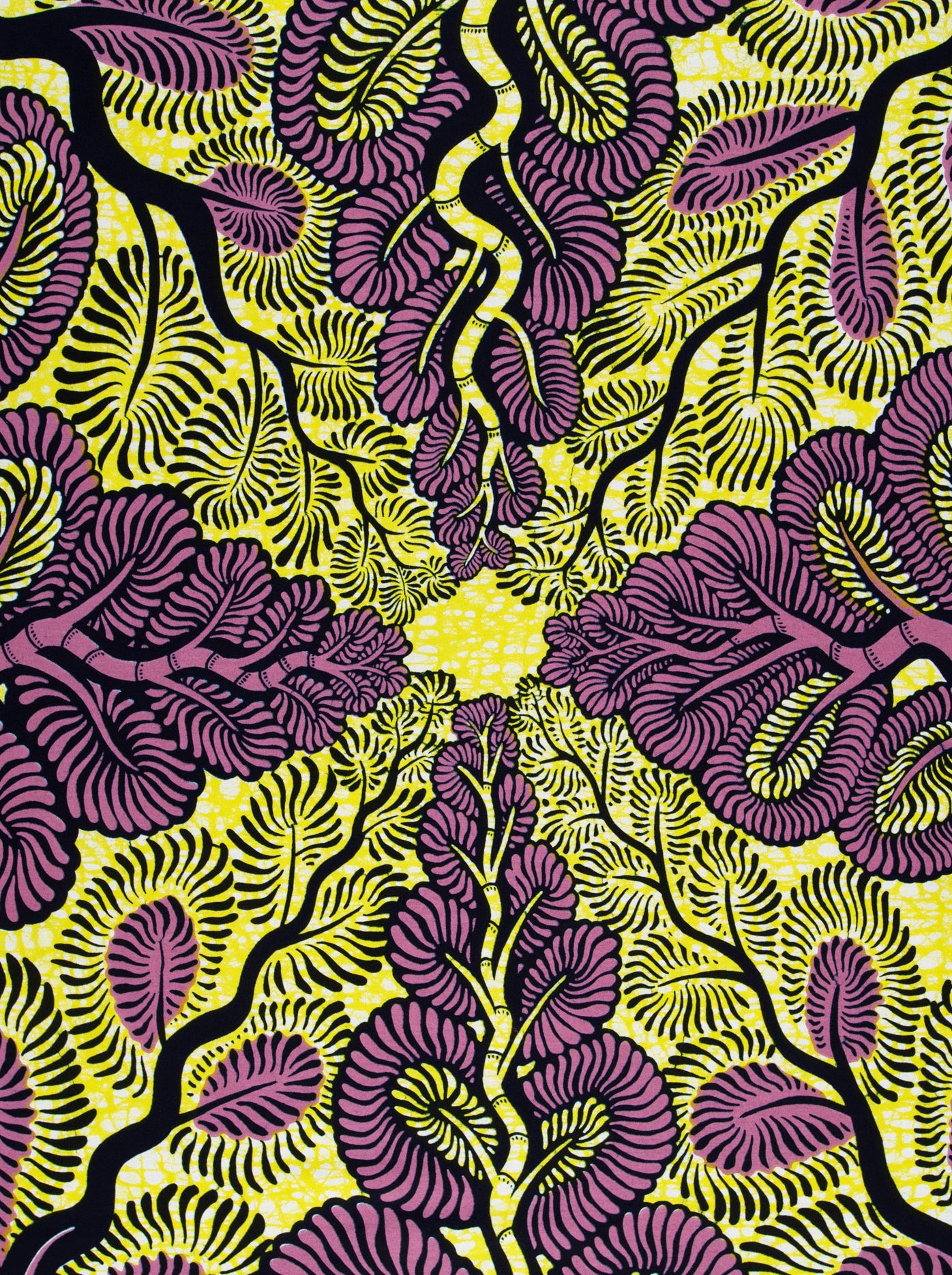 Vibrant purple yellow african print wax hollandais vlw3579.001