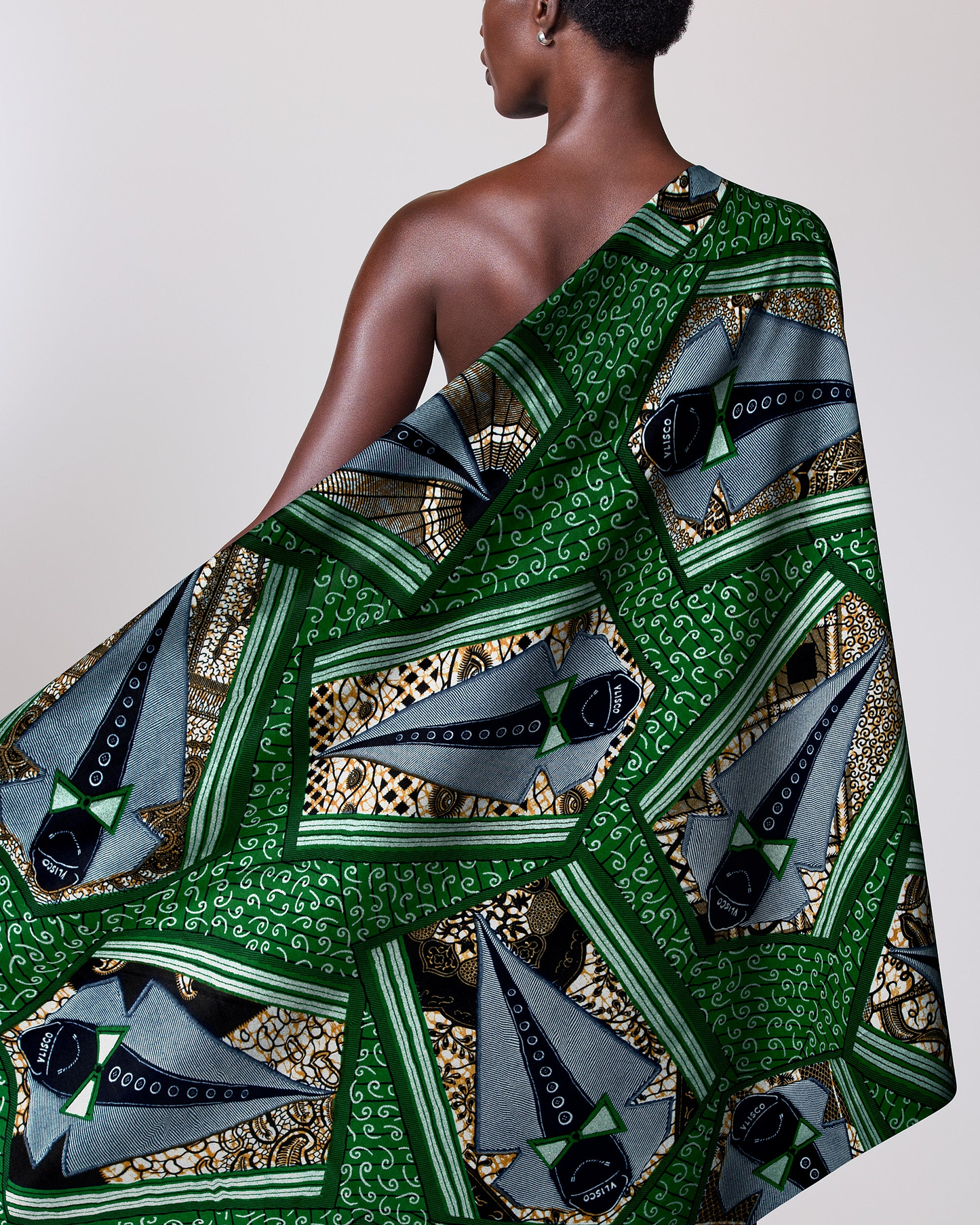 Wax Hollandais | VLW4313.004 | Pastel Green Embellished