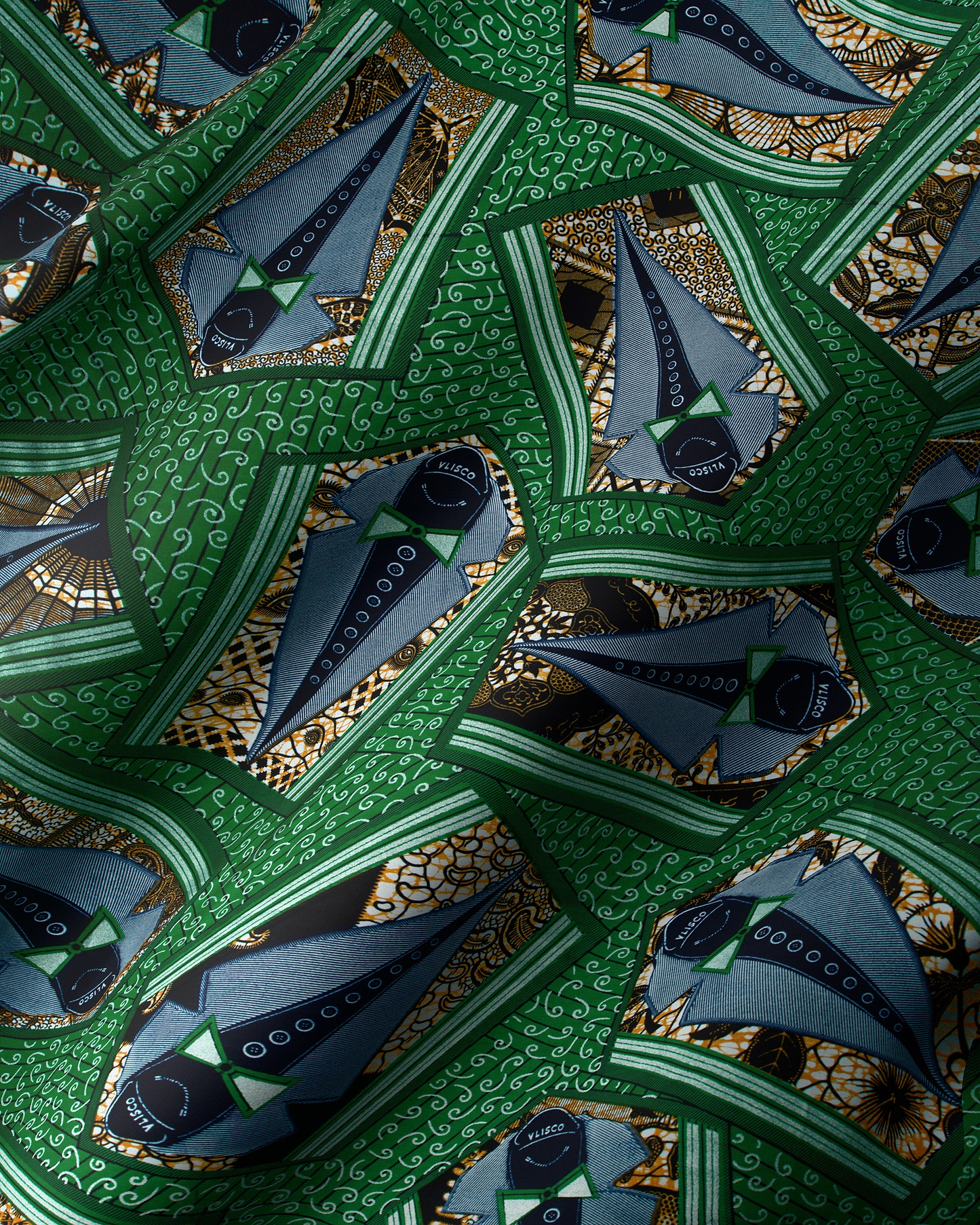 Wax Hollandais | VLW4313.004 | Pastel Green Embellished