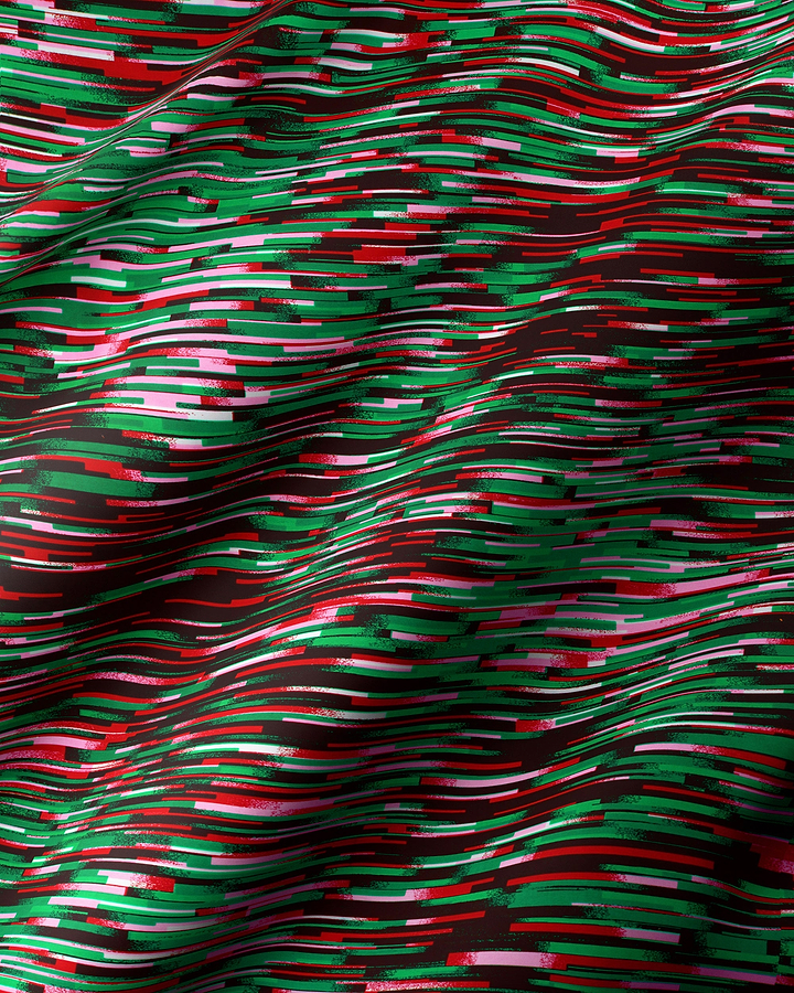 Fabric dynamic pattern wavy red wax hollandais vlw4799.002