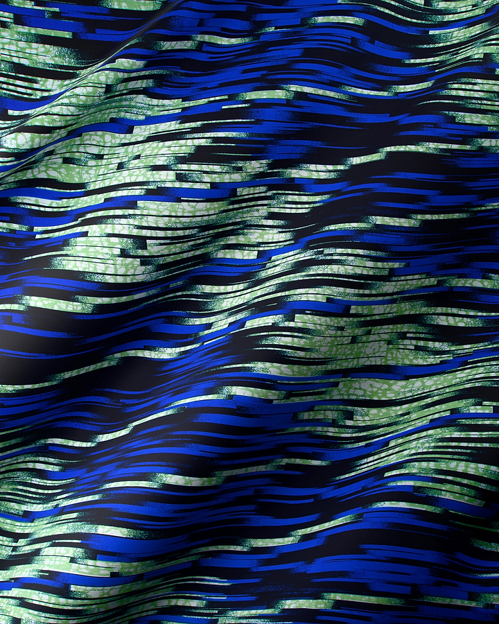 Fabric bold wavy pattern electric wax hollandais vlw4799.003