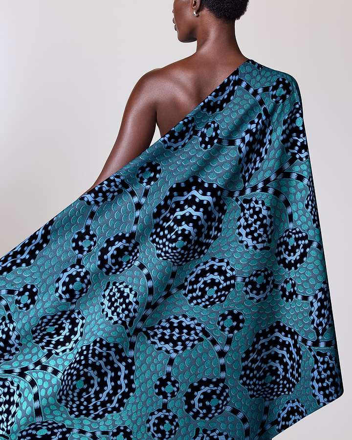 Wax Hollandais | VLW5069.001 | Orné de Bleu