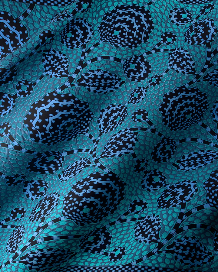 Wax Hollandais | VLW5069.001 | Orné de Bleu