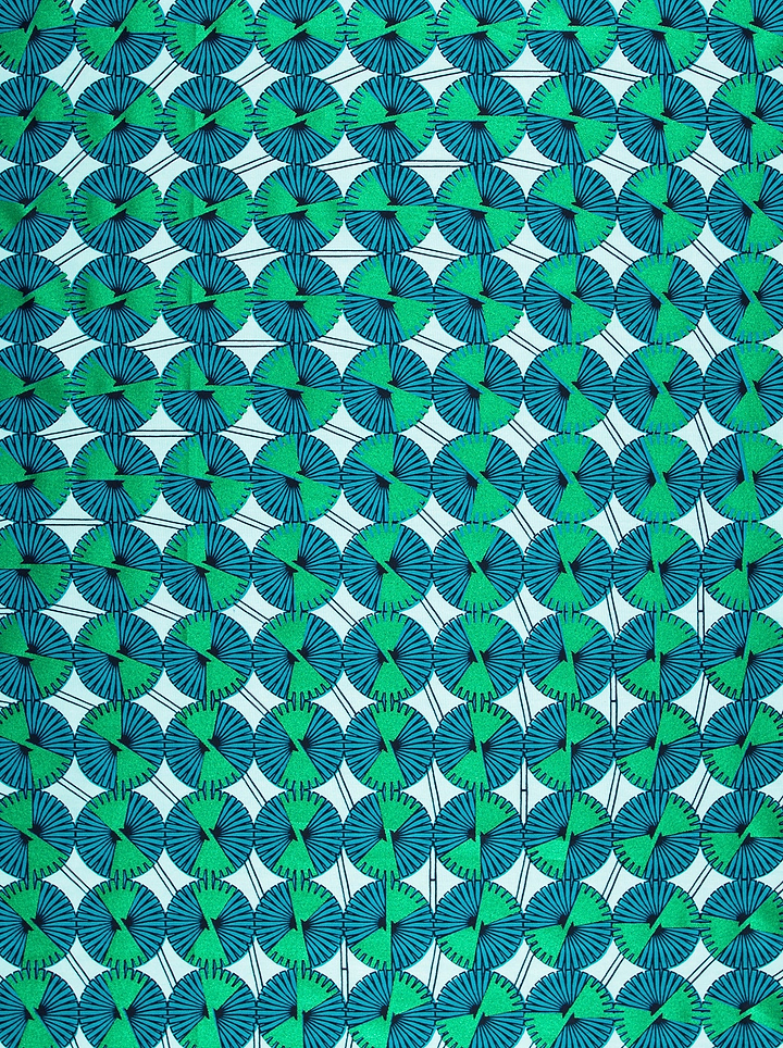 Wax Hollandais | VLW5337.042 | Emerald Green Embellished