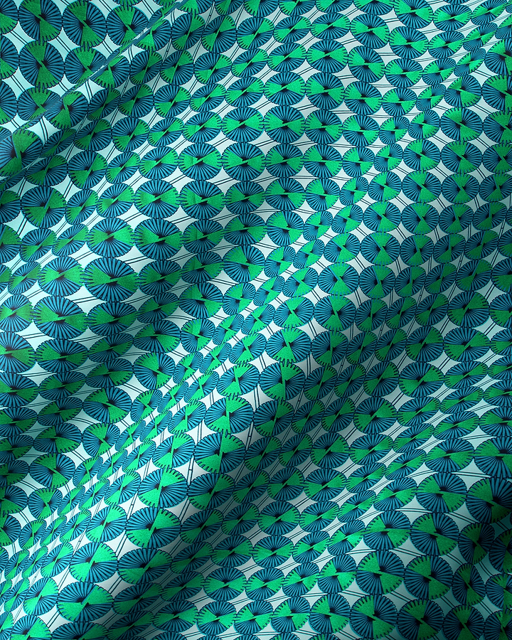 Wax Hollandais | VLW5337.042 | Emerald Green Embellished