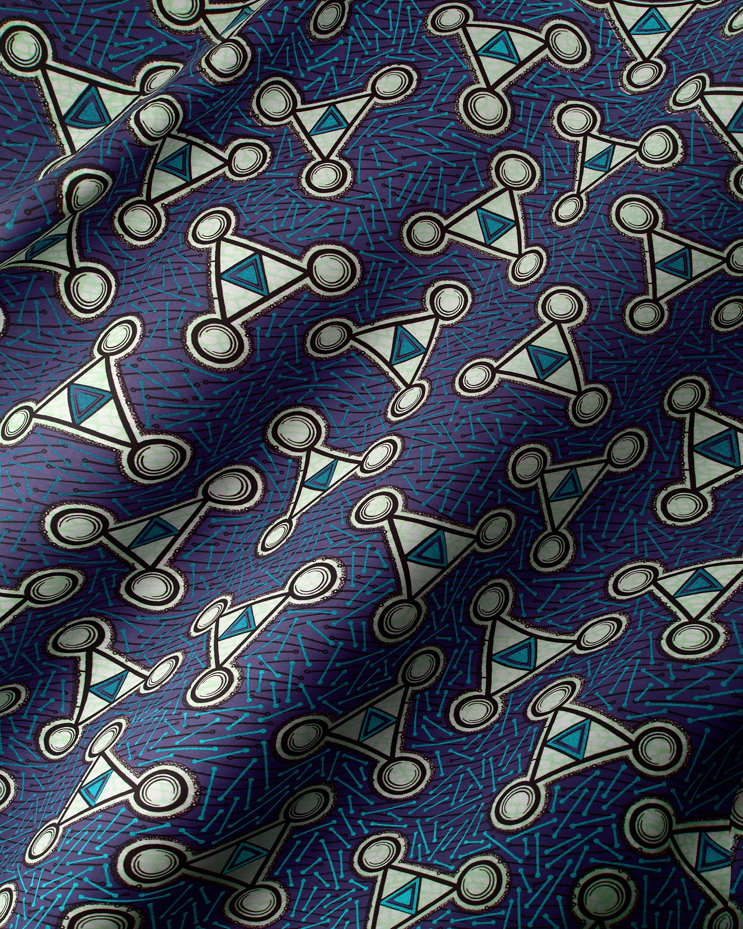 Wax Hollandais | VLW5502.006 | Blue Embellished