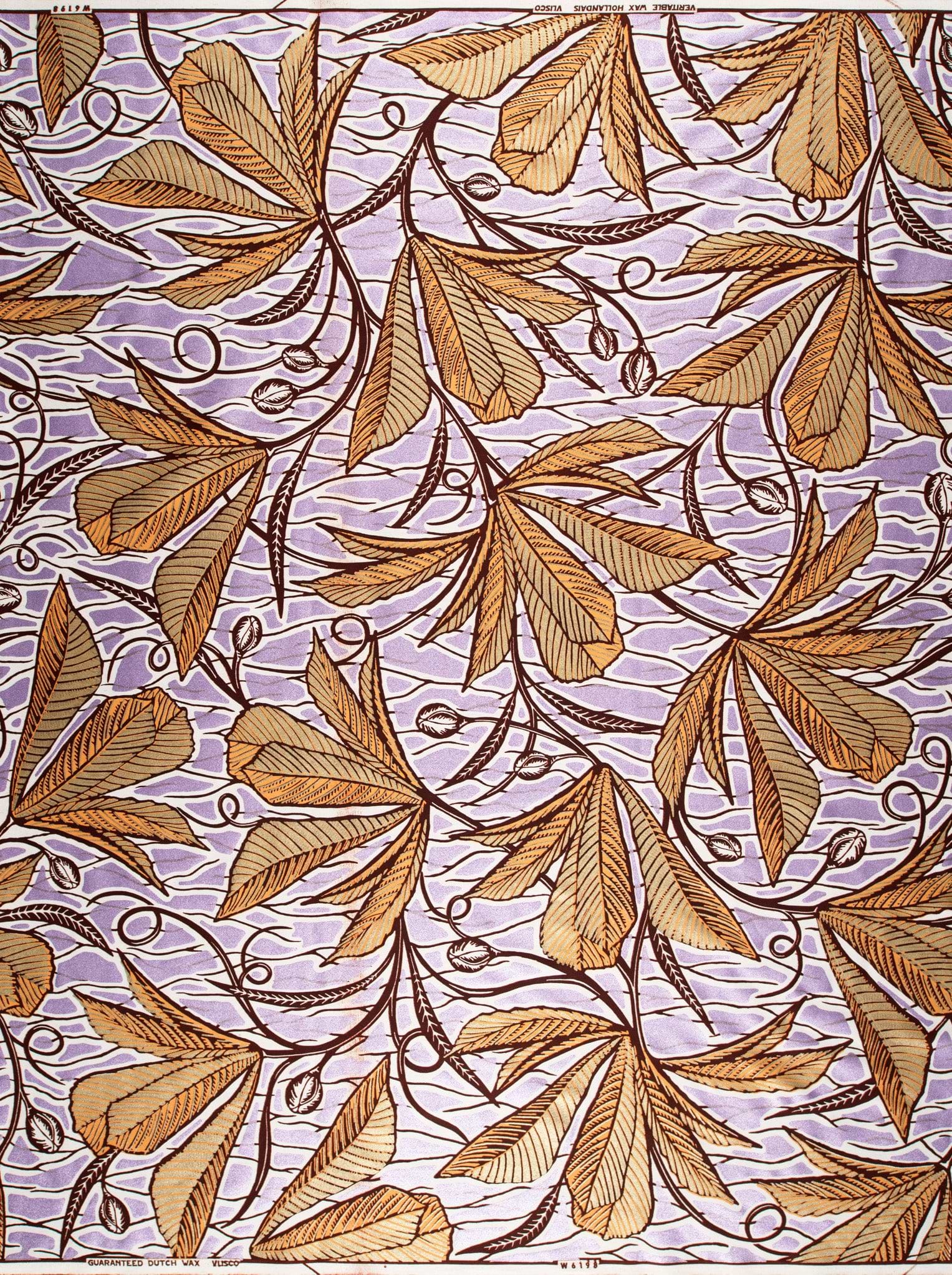 Vintage-style fabric pattern stylized chestnut wax glitterglam vlw6198.021