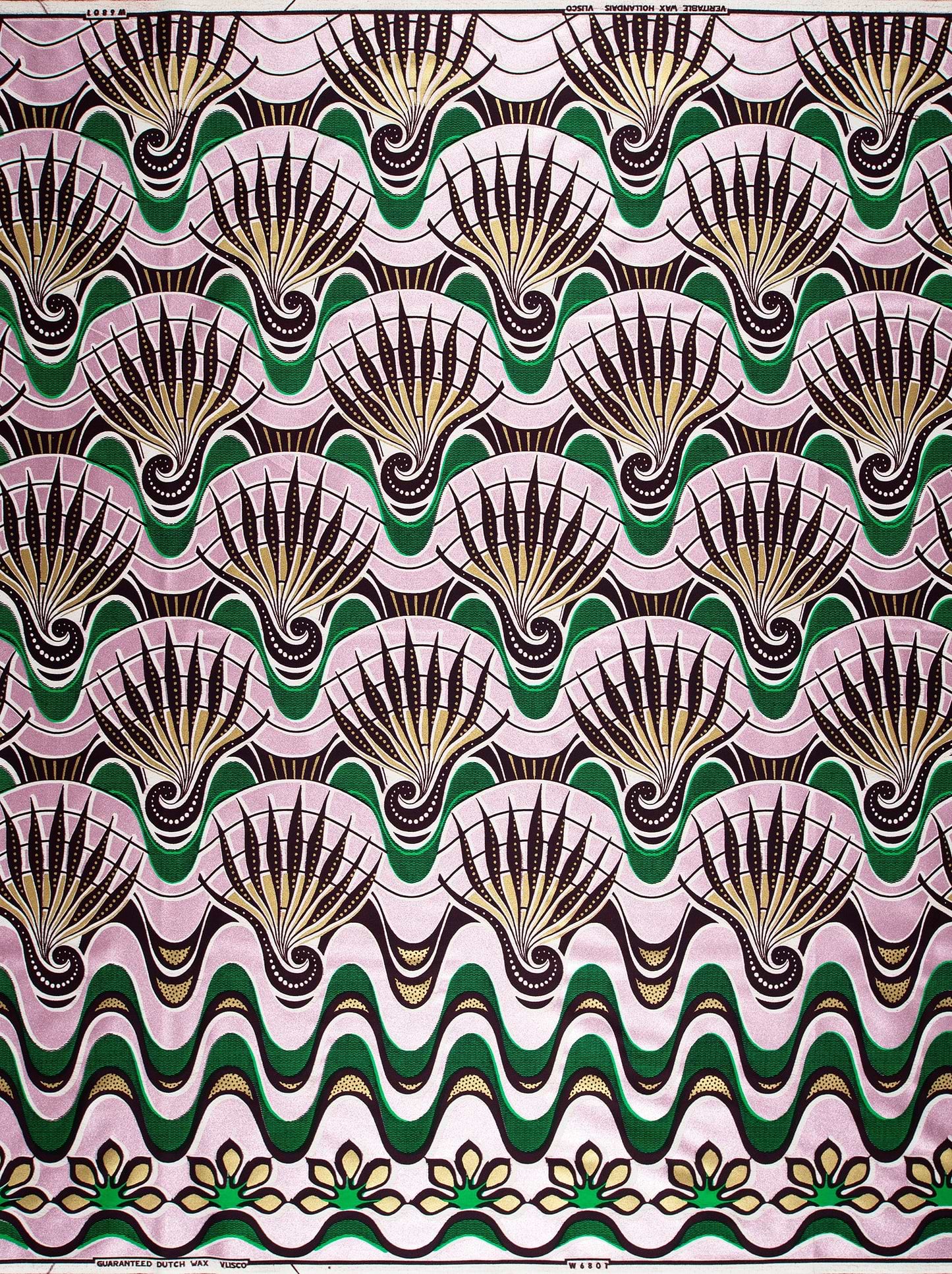 Fan-shaped pattern fabric wax glitterglam vlw6801.022
