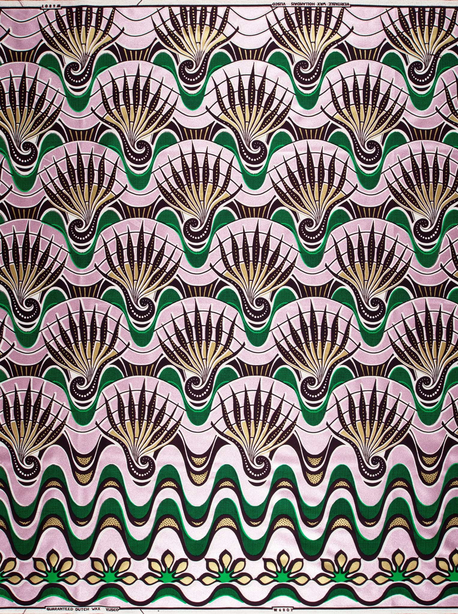 Fan-shaped pattern fabric wax glitterglam vlw6801.022