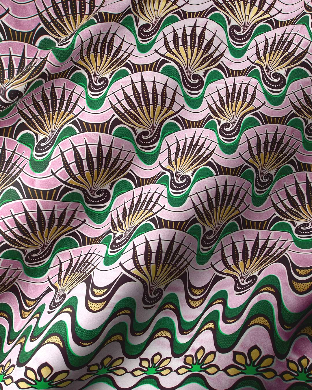 Art deco patterned fabric wax glitterglam vlw6801.022
