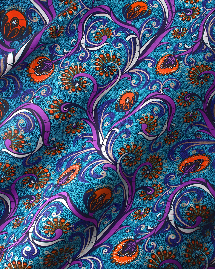 Vibrant teal fabric adorned purple satin royal vlw7064.007