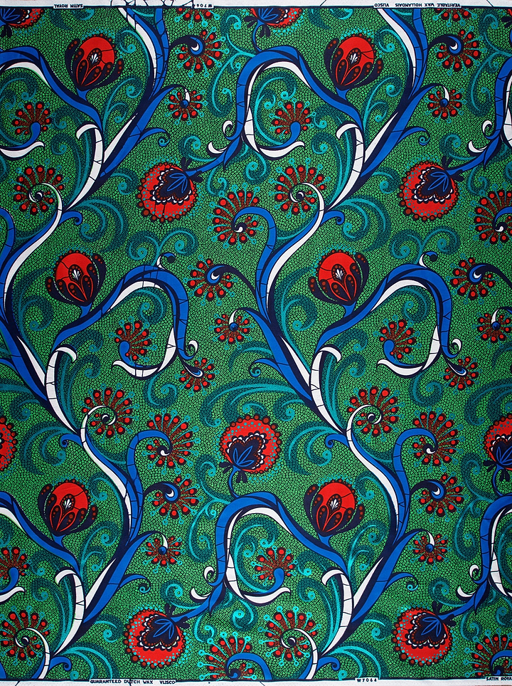Vibrant green fabric bold red satin royal vlw7064.008