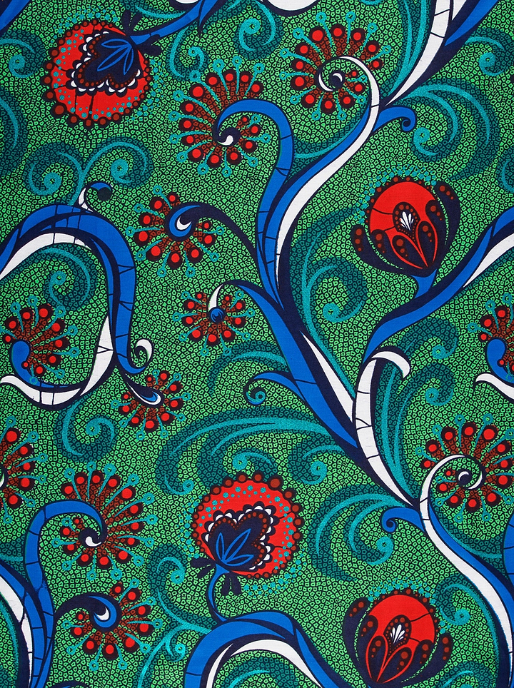 Vibrant green fabric bold red satin royal vlw7064.008