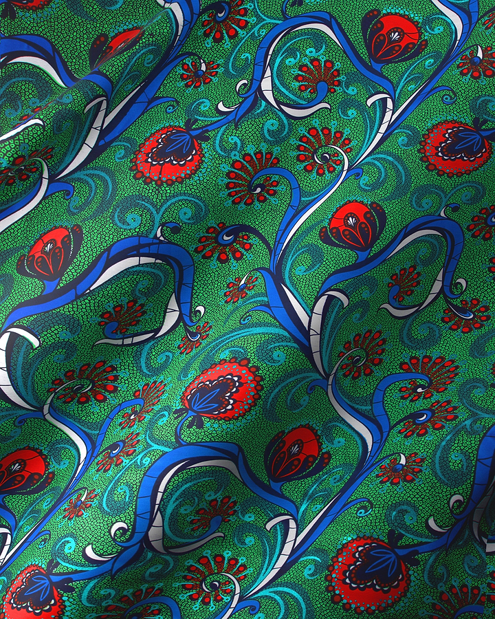 Vibrant green fabric adorned bold satin royal vlw7064.008