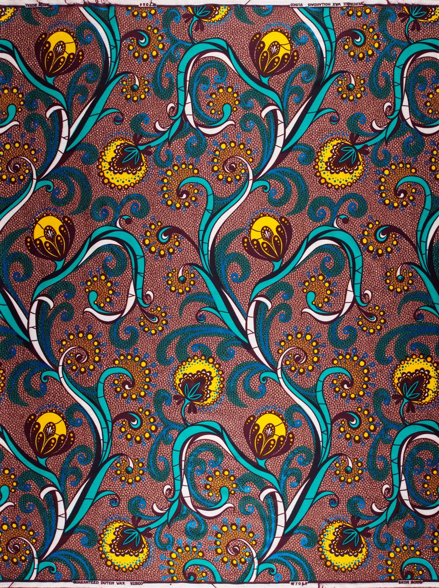 Vibrant brown fabric intricate teal satin royal vlw7064.010