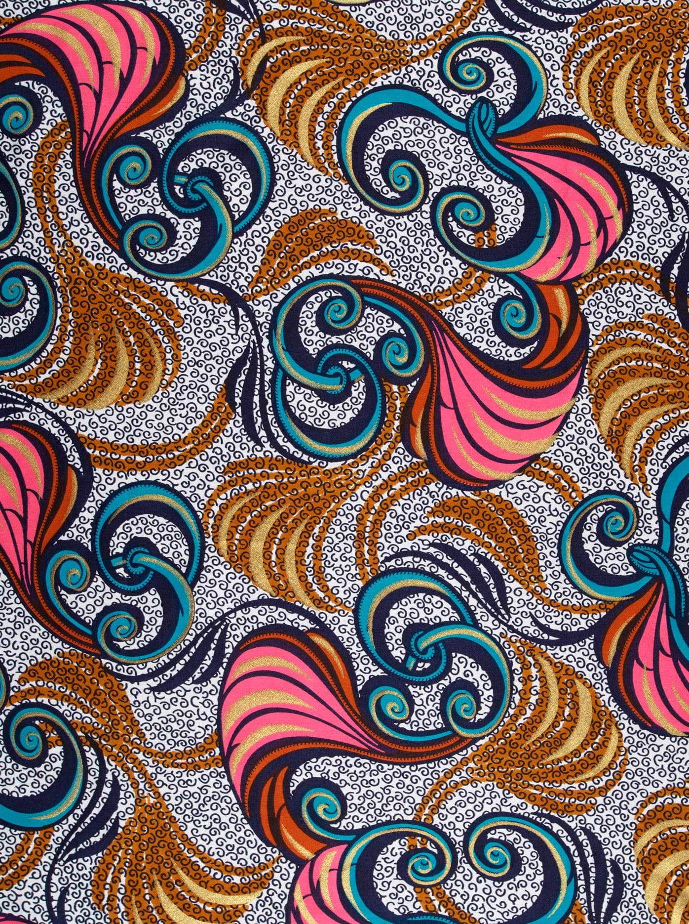 Vibrant patterned fabric bold pink satin royal vlw7252.003