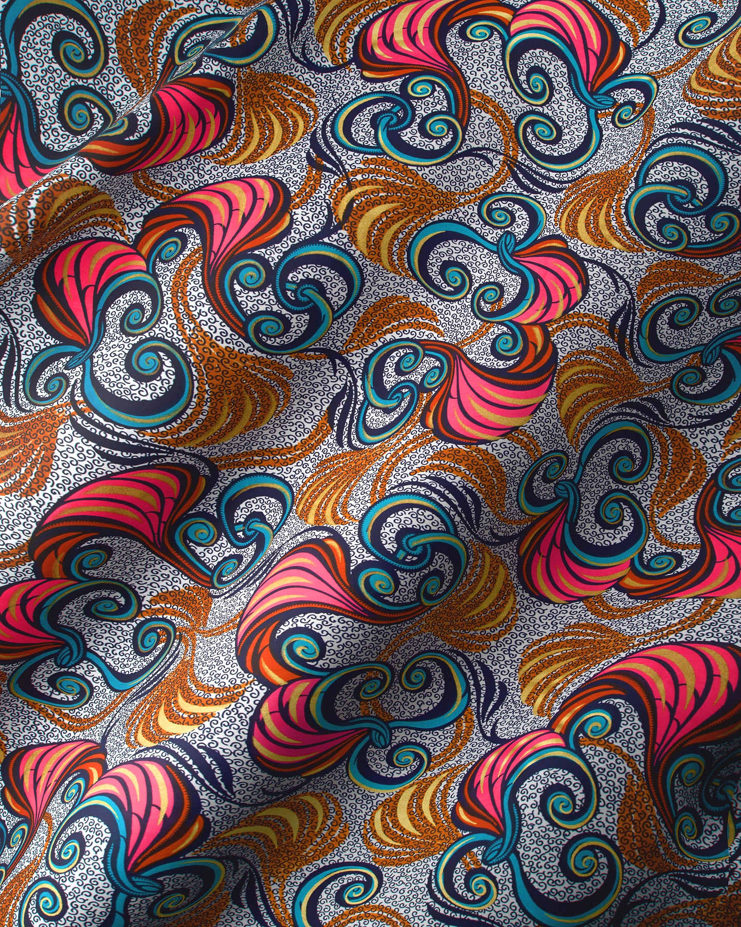 Vibrant patterned fabric bold pink satin royal vlw7252.003