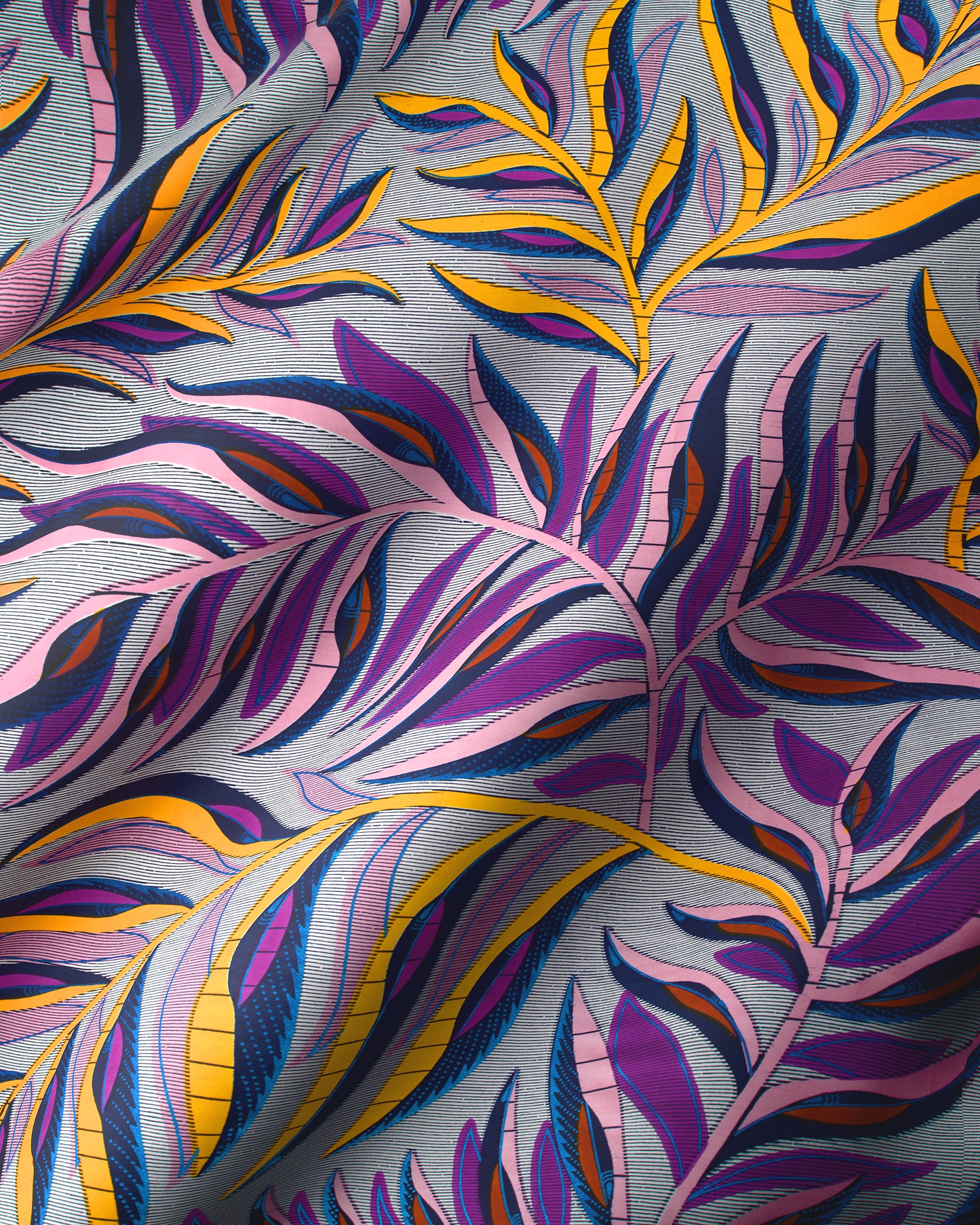 Vibrant intricately patterned scarf stylized satin royal vlw7906.008