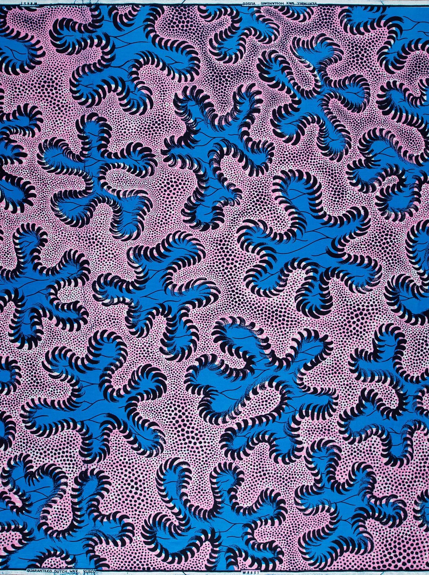 Vibrant blue pink african print wax hollandais vlw8651.003
