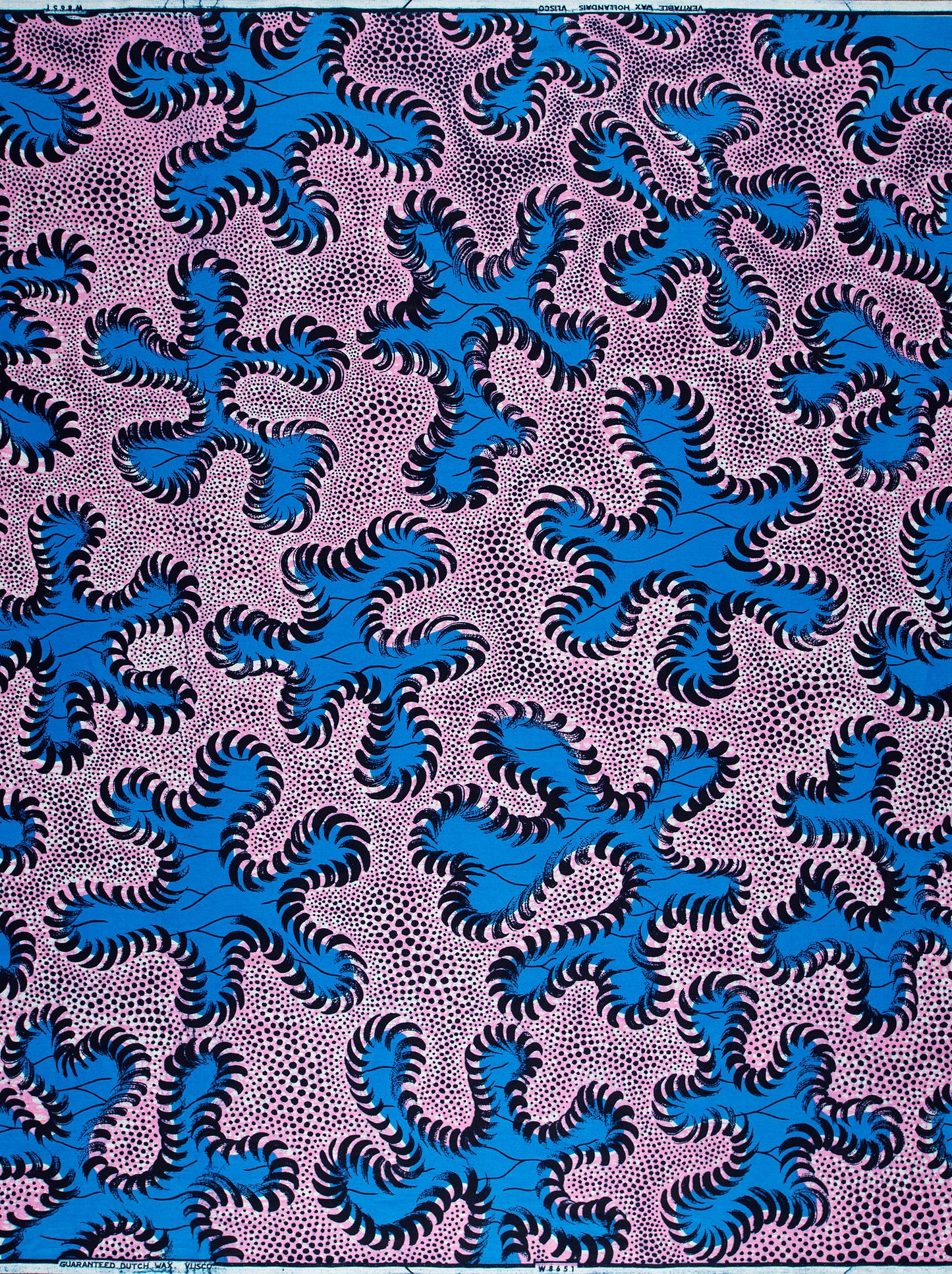 Vibrant blue pink african print wax hollandais vlw8651.003