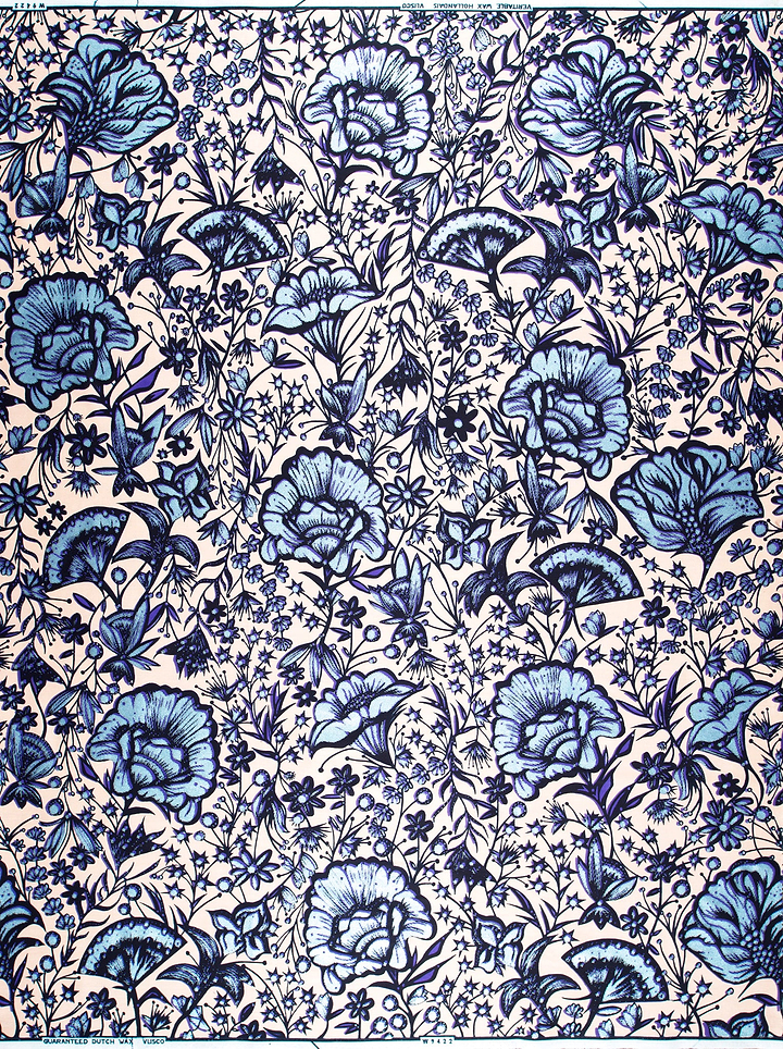 Wax Hollandais | VLW9422.019 | Pastel Blue Embellished