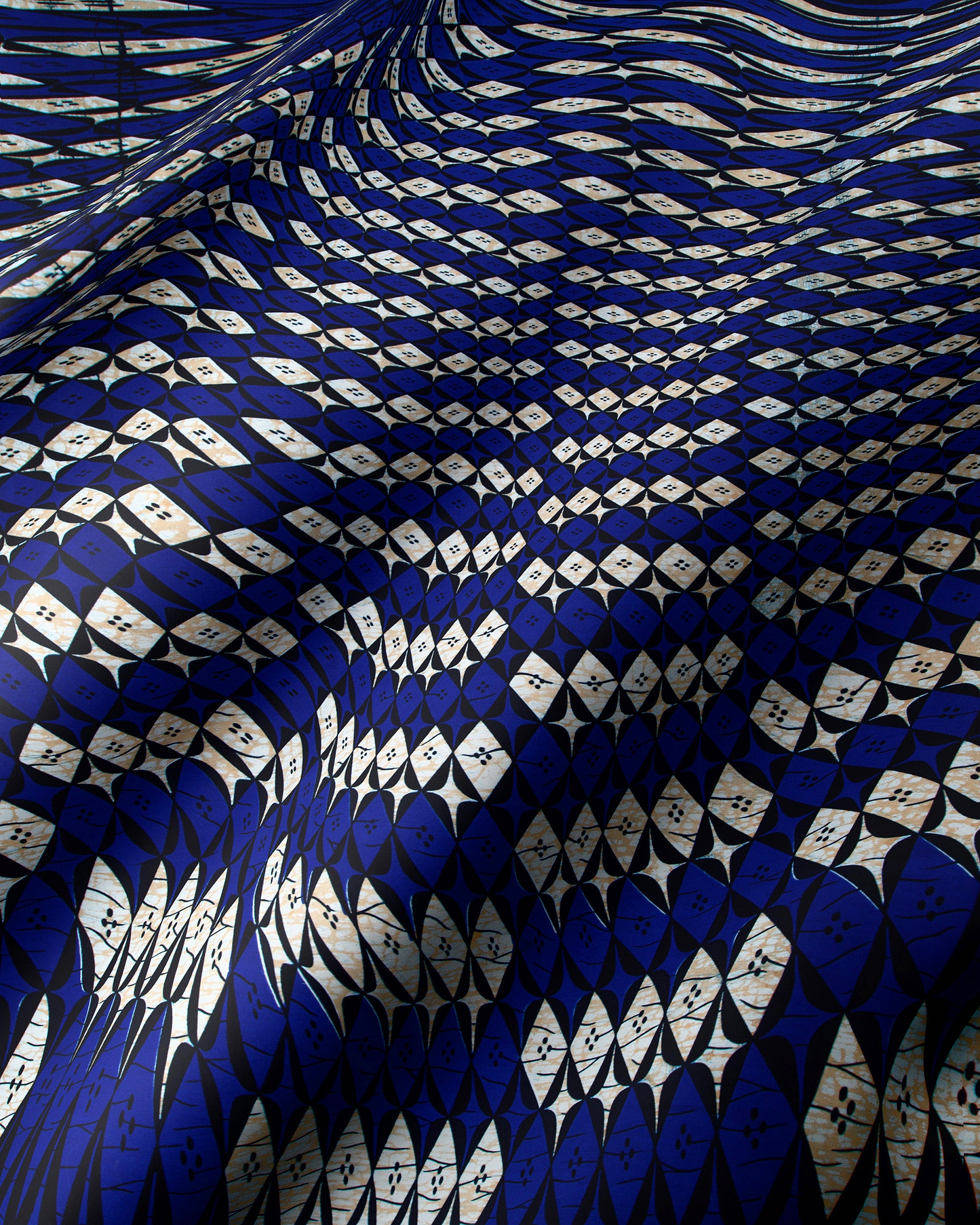 Fabric bold geometric pattern deep wax hollandais vlw9503.005