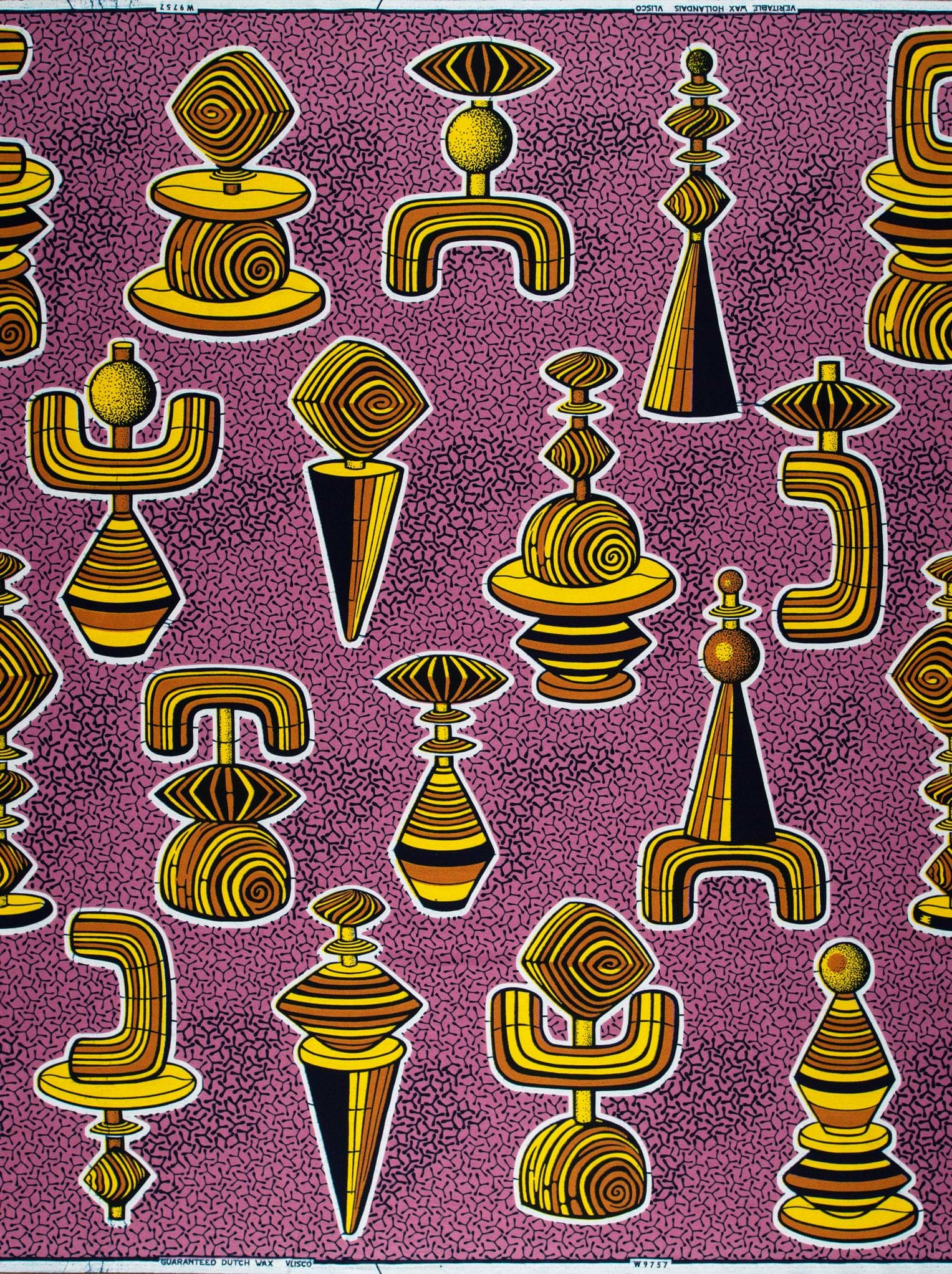 Vibrant purple fabric pattern stylized wax hollandais vlw9757.006