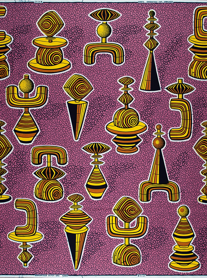 Vibrant purple fabric pattern stylized wax hollandais vlw9757.006