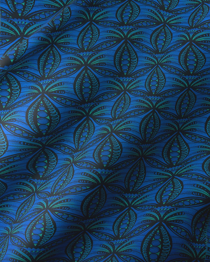 Blue fabric pattern dark teal radiance vlr6990.001