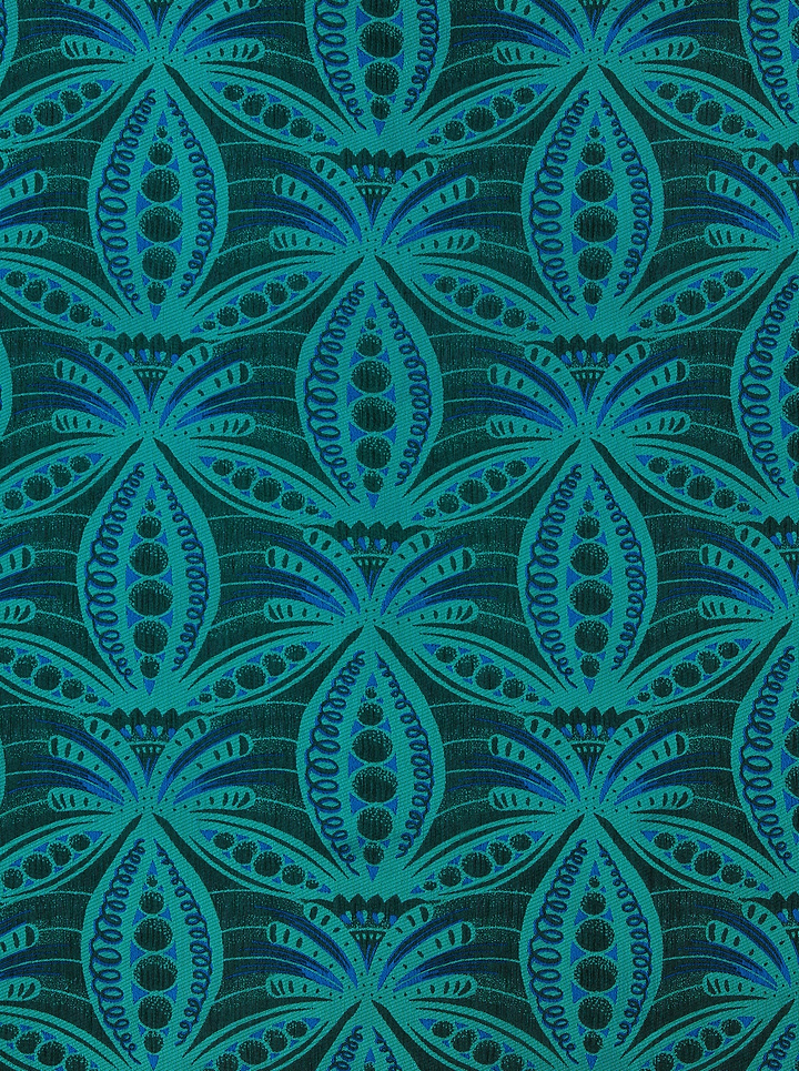 Teal blue patterned fabric intricate radiance vlr6990.001