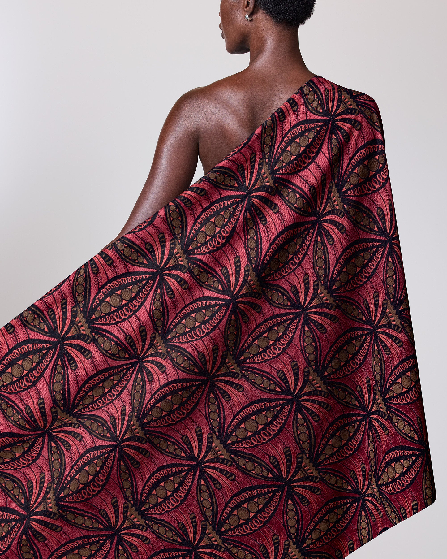 Rich crimson dark brown patterned radiance vlr6990.003