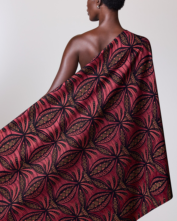 Rich crimson dark brown patterned radiance vlr6990.003