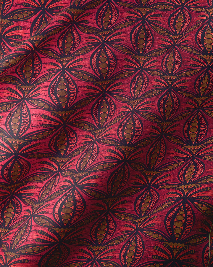 Rich crimson fabric intricate patterns radiance vlr6990.003