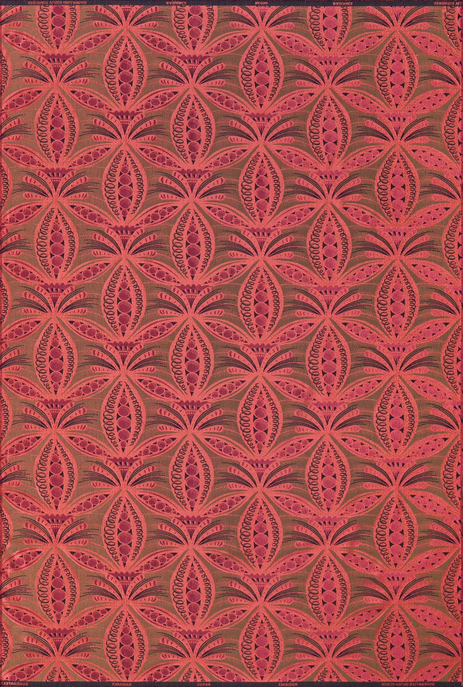 Red brown patterned fabric geometric radiance vlr6990.003