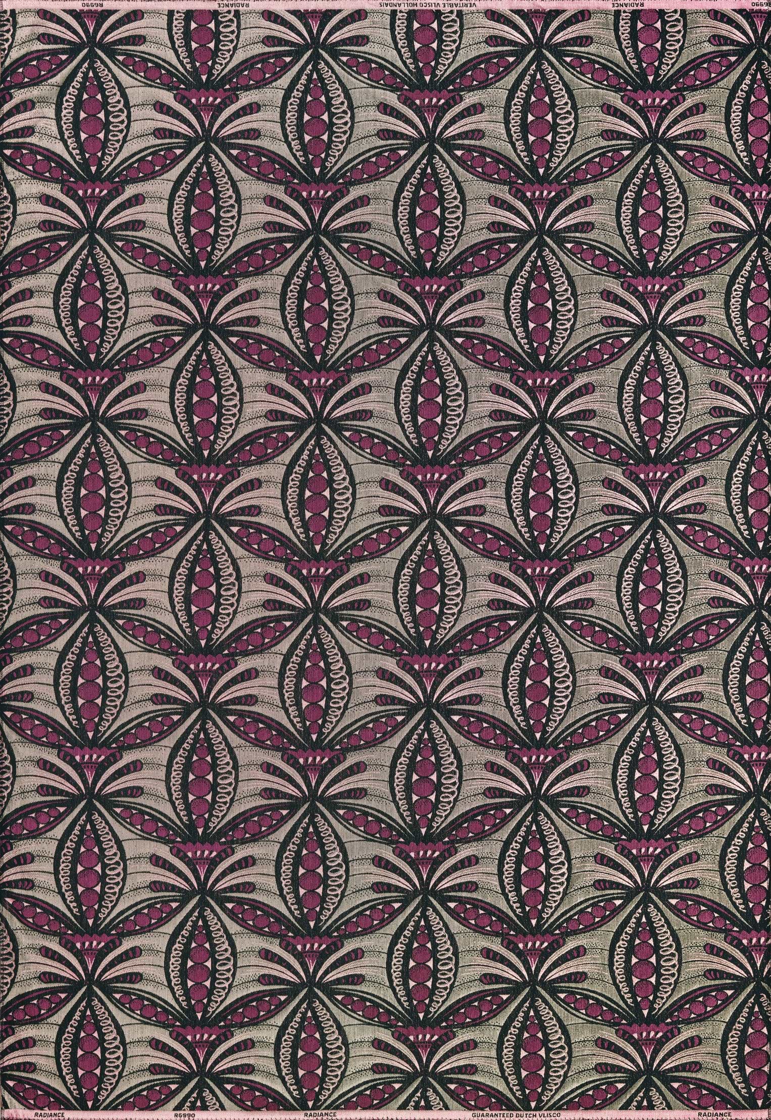 Fabric features pattern stylized symmetrical radiance vlr6990.004
