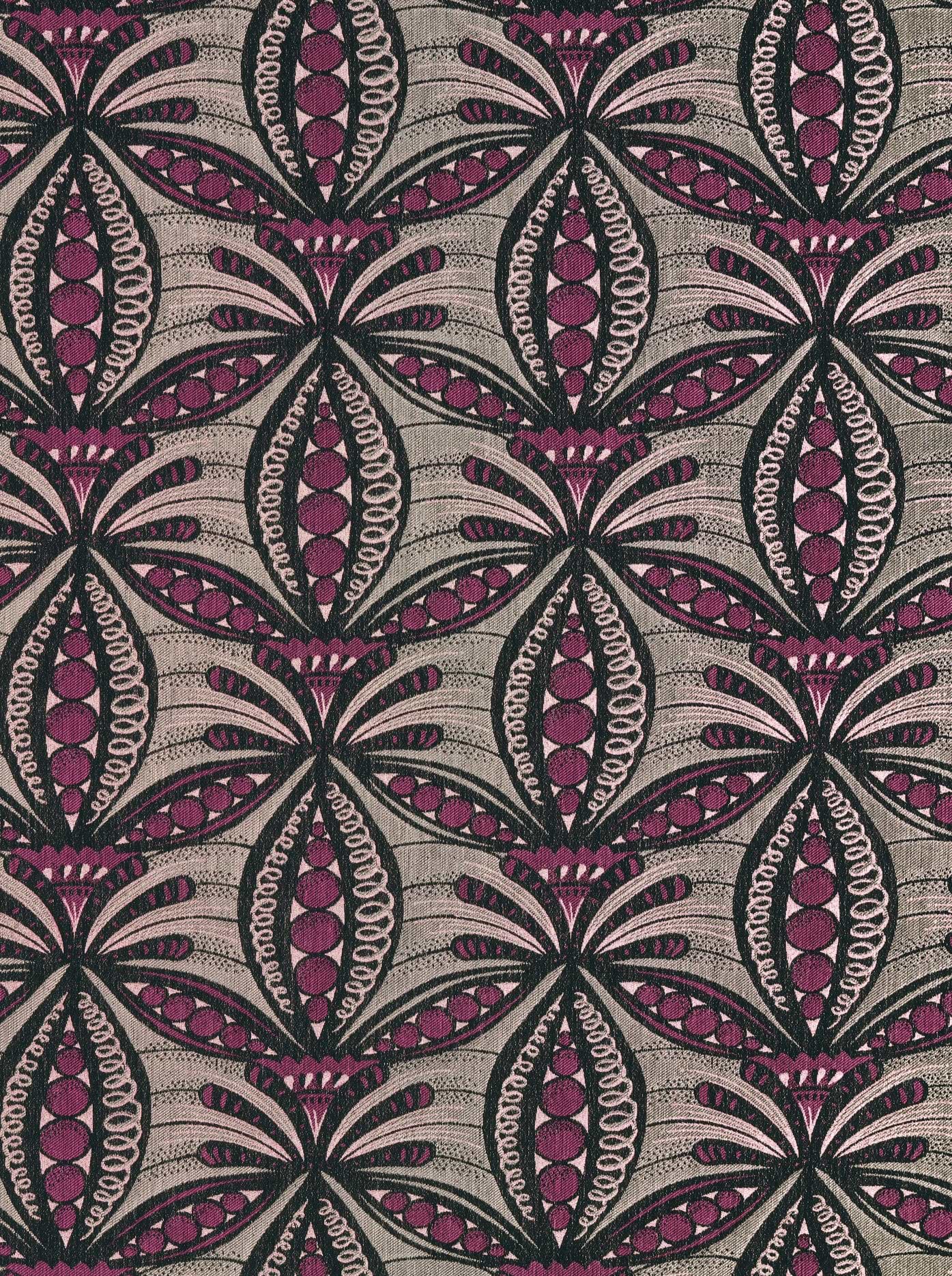 Fabric features geometric floral pattern radiance vlr6990.004
