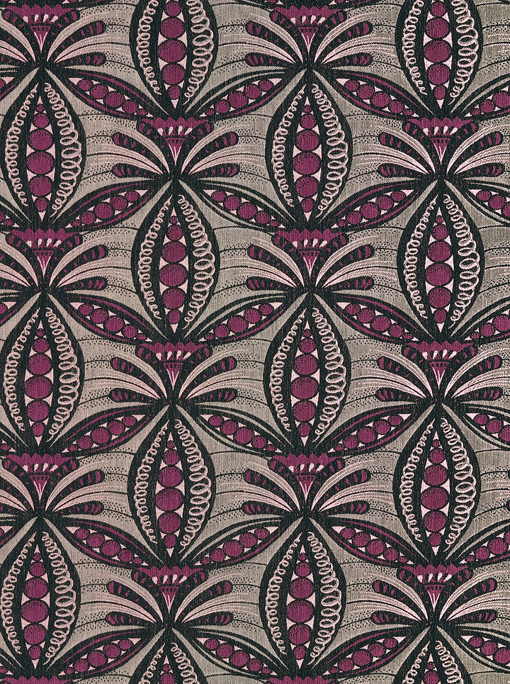Fabric features geometric floral pattern radiance vlr6990.004