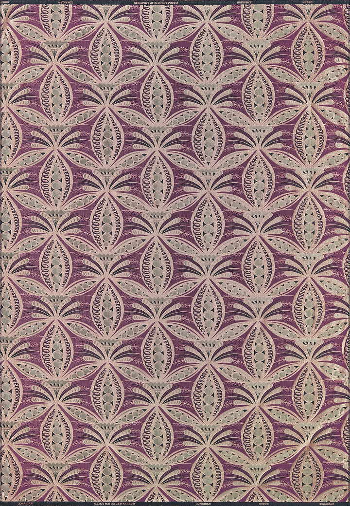 Purple cream patterned fabric intricate radiance vlr6990.004