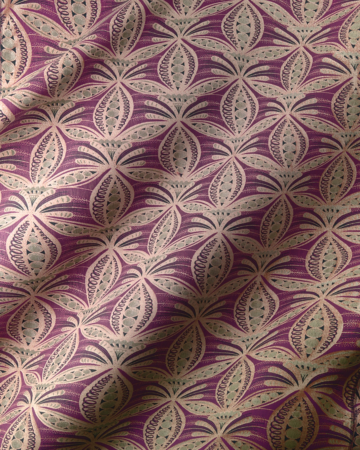 Purple fabric intricate pattern cream radiance vlr6990.004