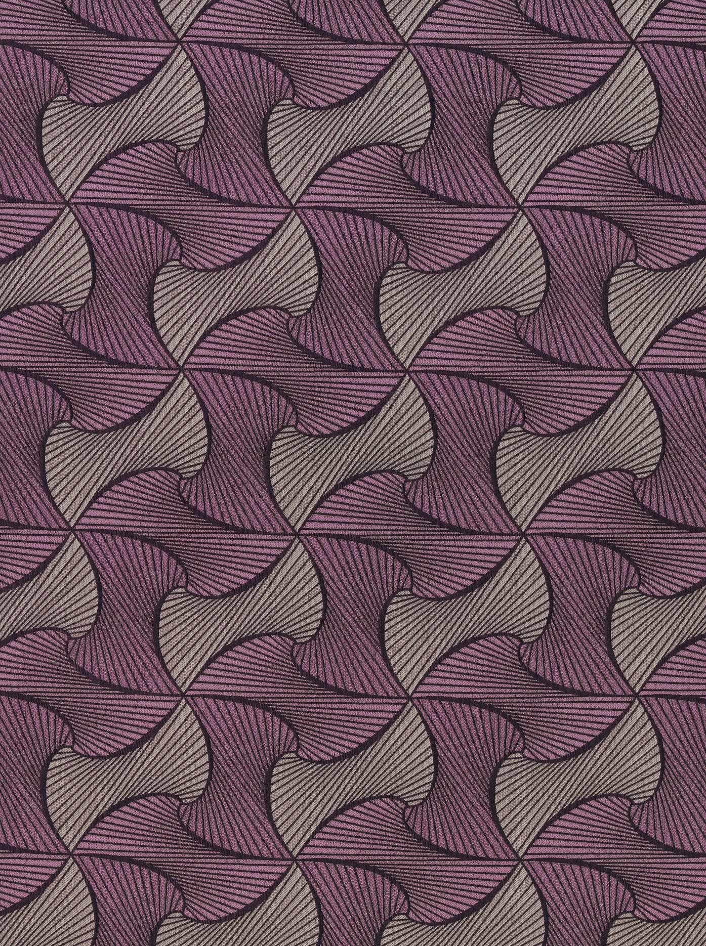 Purple gray geometric patterned fabric radiance vlr9969.001
