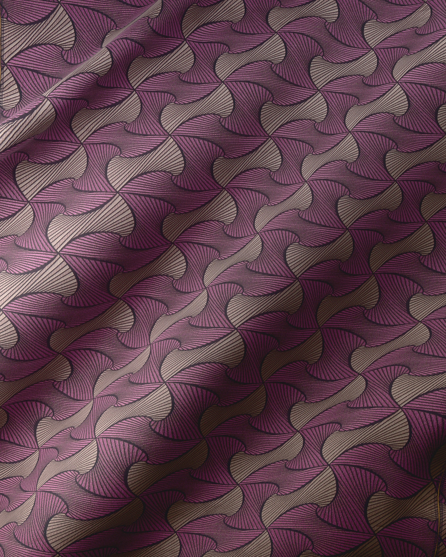 Purple beige patterned fabric geometric radiance vlr9969.001