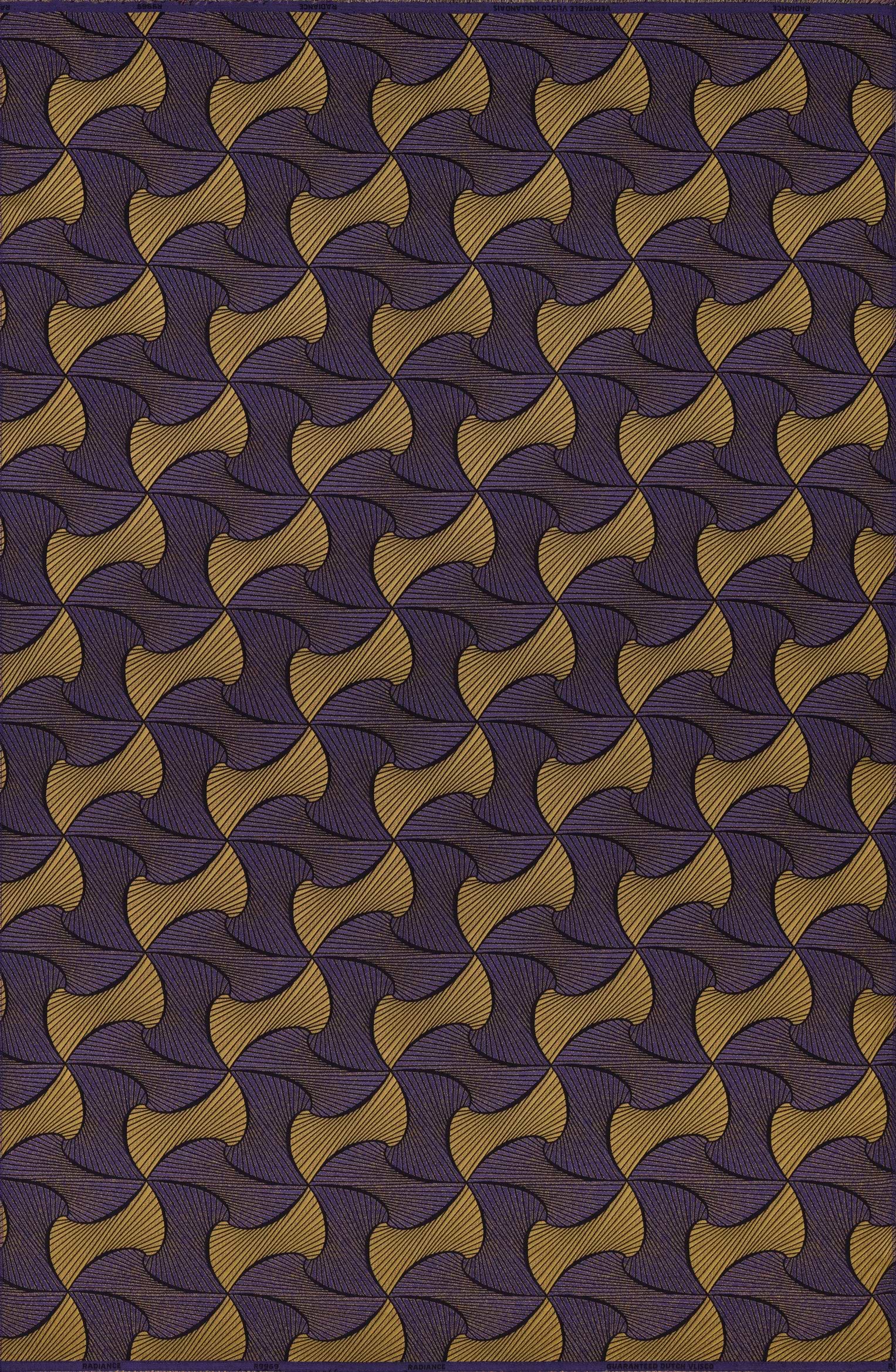 Purple gold geometric patterned fabric radiance vlr9969.002