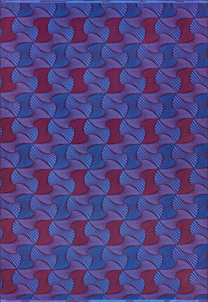 Vibrant geometric-patterned fabric bold red radiance vlr9969.003