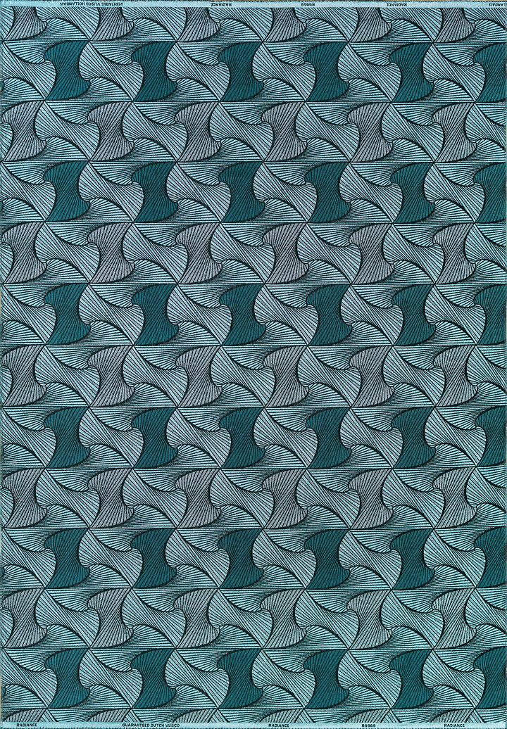 Teal gray geometric-patterned fabric stylized radiance vlr9969.004
