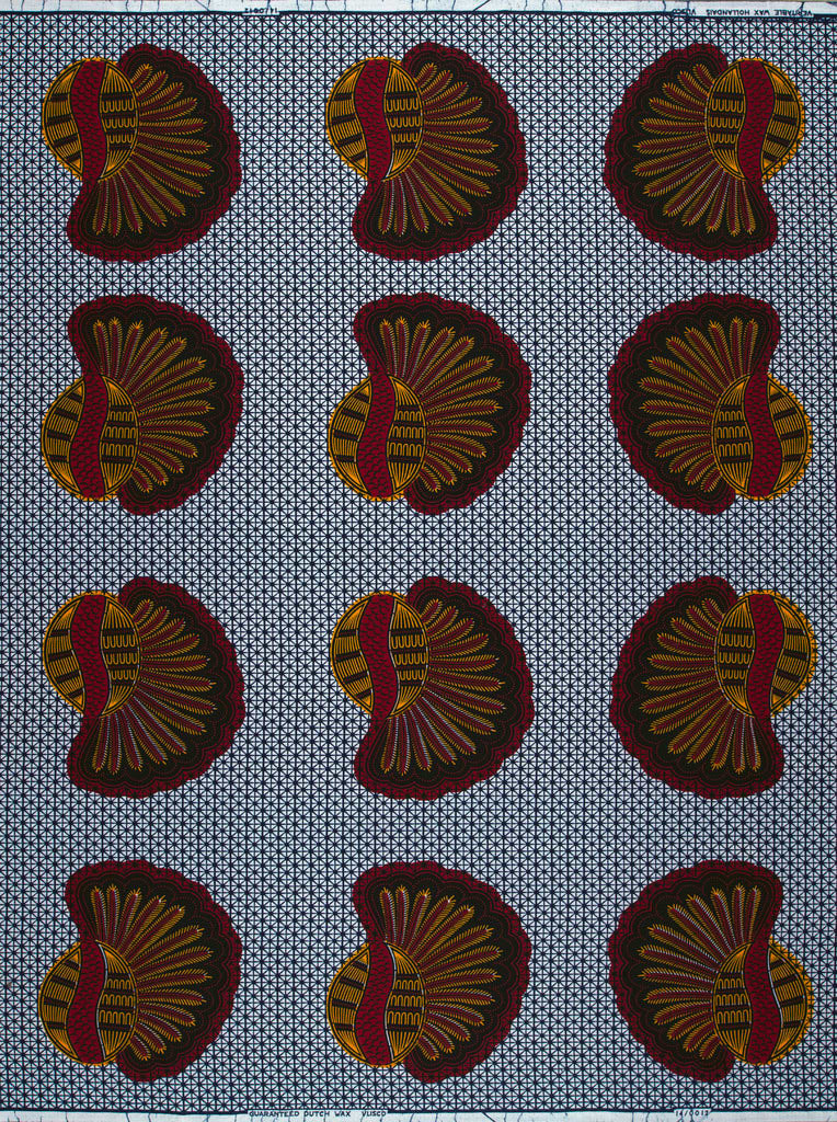 Fabric features pattern bold fan-shaped wax hollandais vl00012.201