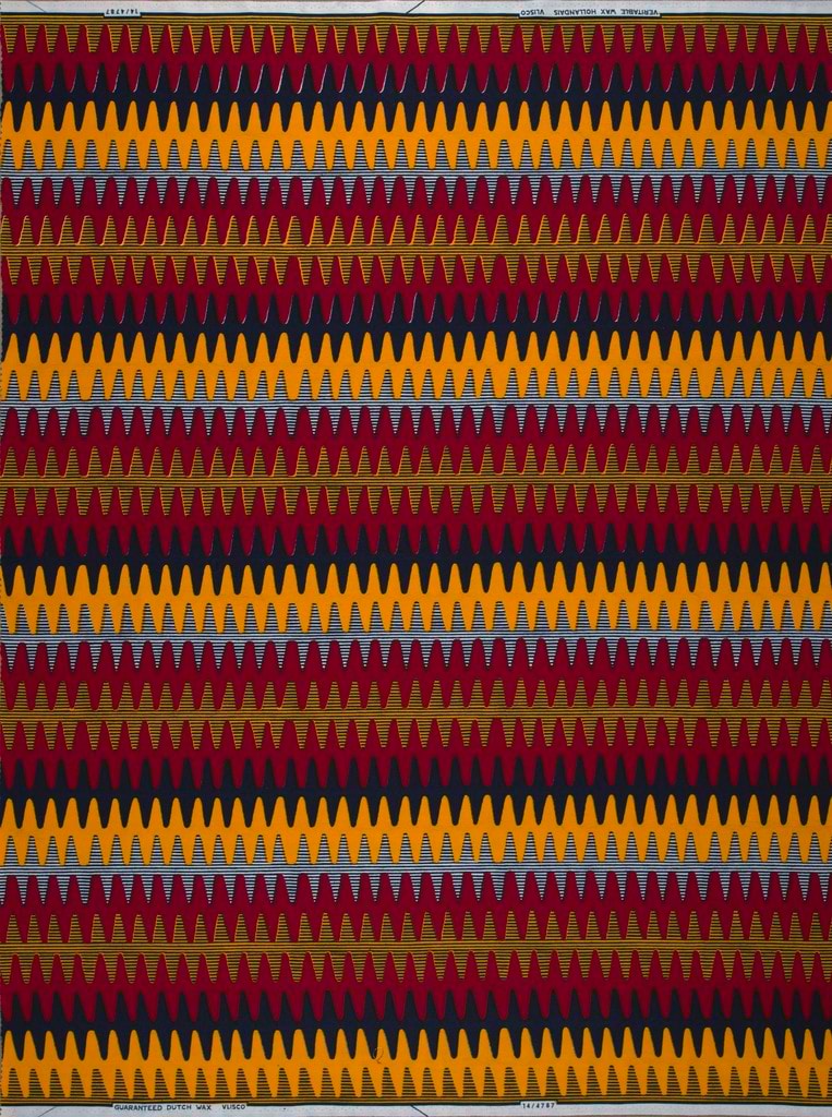 Vibrant geometric-patterned cotton fabric bold wax hollandais vl04787.082